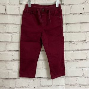 Gap baby maroon slim fit pull on jeans